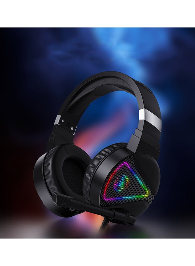 يونك - سماعة رأس للألعاب مزودة بميكروفون وإضاءة متعددة الألوان RGB لأجهزة بلايستيشن 4/ بلايستيشن 5/ إكس بوكس ون/ إكس بوكس سيريس إكس/ نينتندو سويتش - Image 1