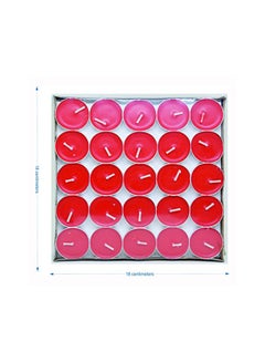 Saubhagya Global 50-Piece Premium Tea Light Smokeless Candle Set Red 18x18inch  - Image 2