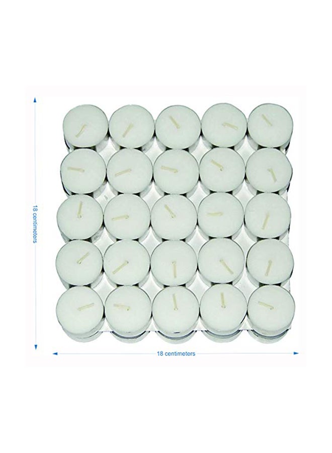 Saubhagya Global 50-Piece Premium Tea Light Smokeless Candle Set White 18x18inch - Image 2
