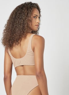 4th & Reckless Ribbed Bikini Top Brown  - Image 2