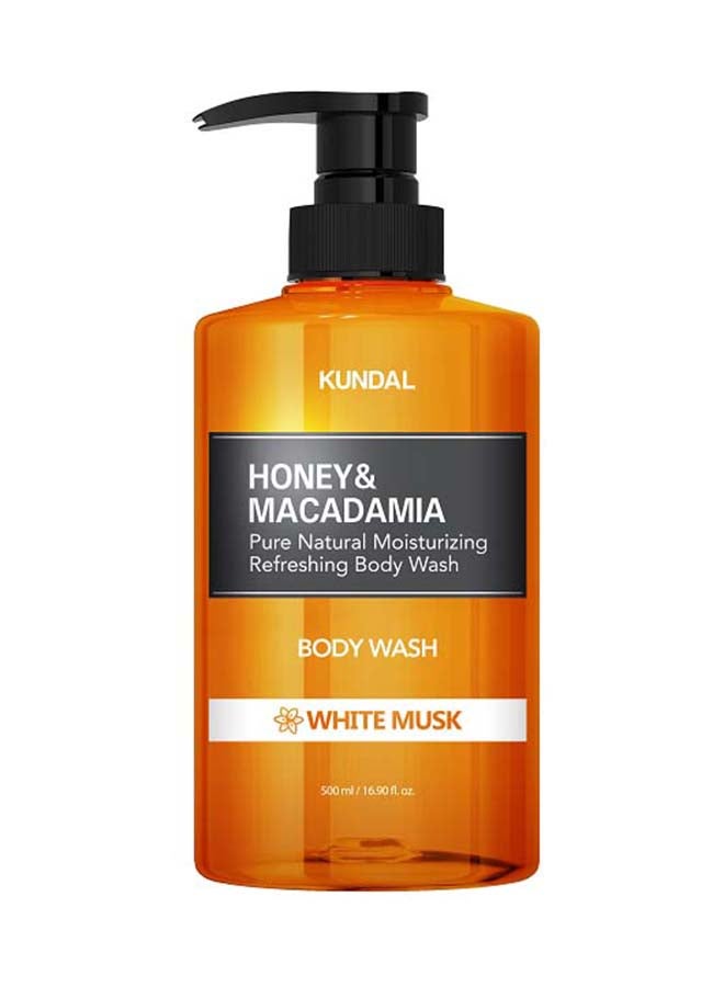 KUNDAL Honey & Macadamia Pure Natural Moisturizing Refreshing Body Wash White Musk 500grams