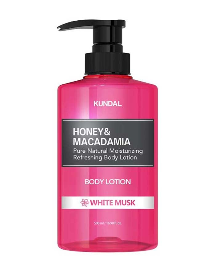 KUNDAL Honey & Macadamia Pure Natural Moisturizing Refreshing Body Lotion White Musk 500grams