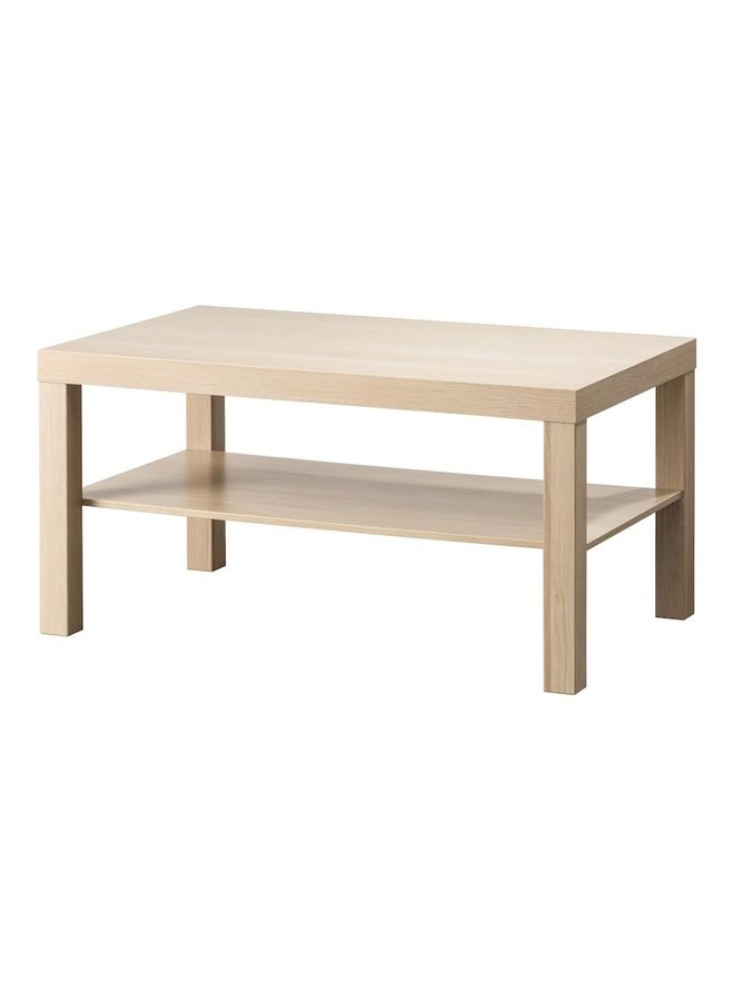 WK - Stained Oak Effect Coffee Table Beige - Image 1