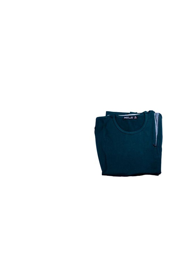 ماركة غير محددة - Plain Basic Round Neck T_Shirt Dark Green - Image 1