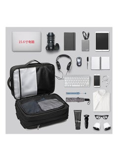 Business Travel Backpack Laptop Bag With USB Port Black - v1628165541/N49698607A_3