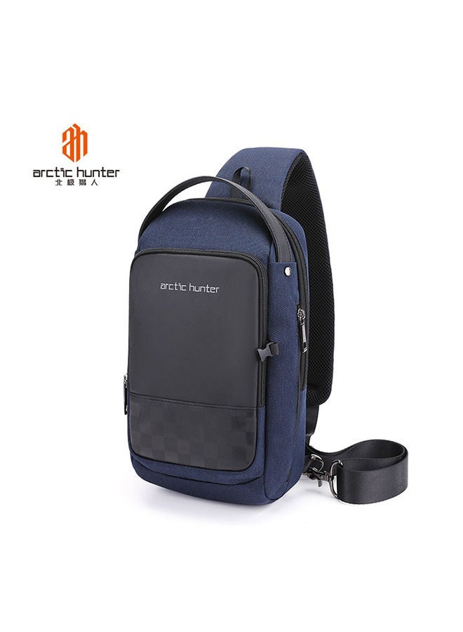ARCTIC HUNTER - Men Chest Crossbag USB Charging Sling Shoulder Bag Waterproof Blue - Image 1