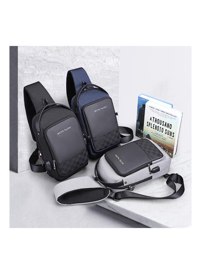 ARCTIC HUNTER - Men Chest Crossbag USB Charging Sling Shoulder Bag Waterproof Blue - Image 1