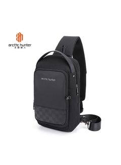 ARCTIC HUNTER Men Chest Crossbag USB Charging Sling Shoulder Bag Waterproof Black  - Image 2