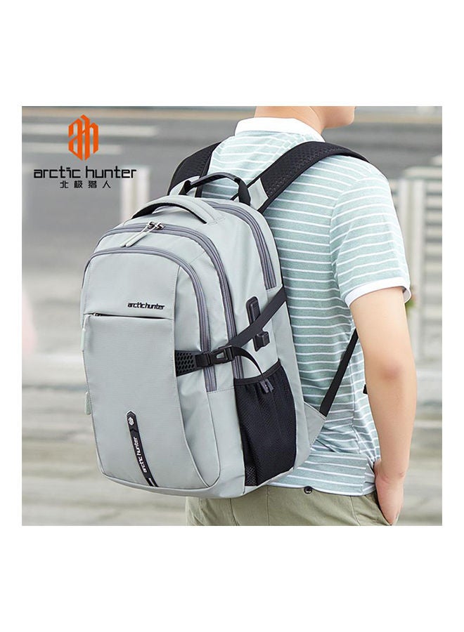 ARCTIC HUNTER - Travel Business Waterproof Backpack USB Outport Grey - Image 1