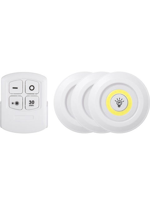 3-Piece LED Puck Night Light 1W White