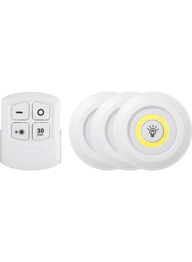 3-Piece LED Puck Night Light 1W White - Image 1