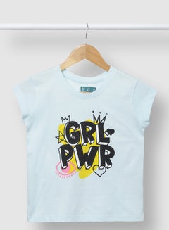 RAHA Girls Modish Comfortable Stylish T-Shirt Light Blue  - Image 1