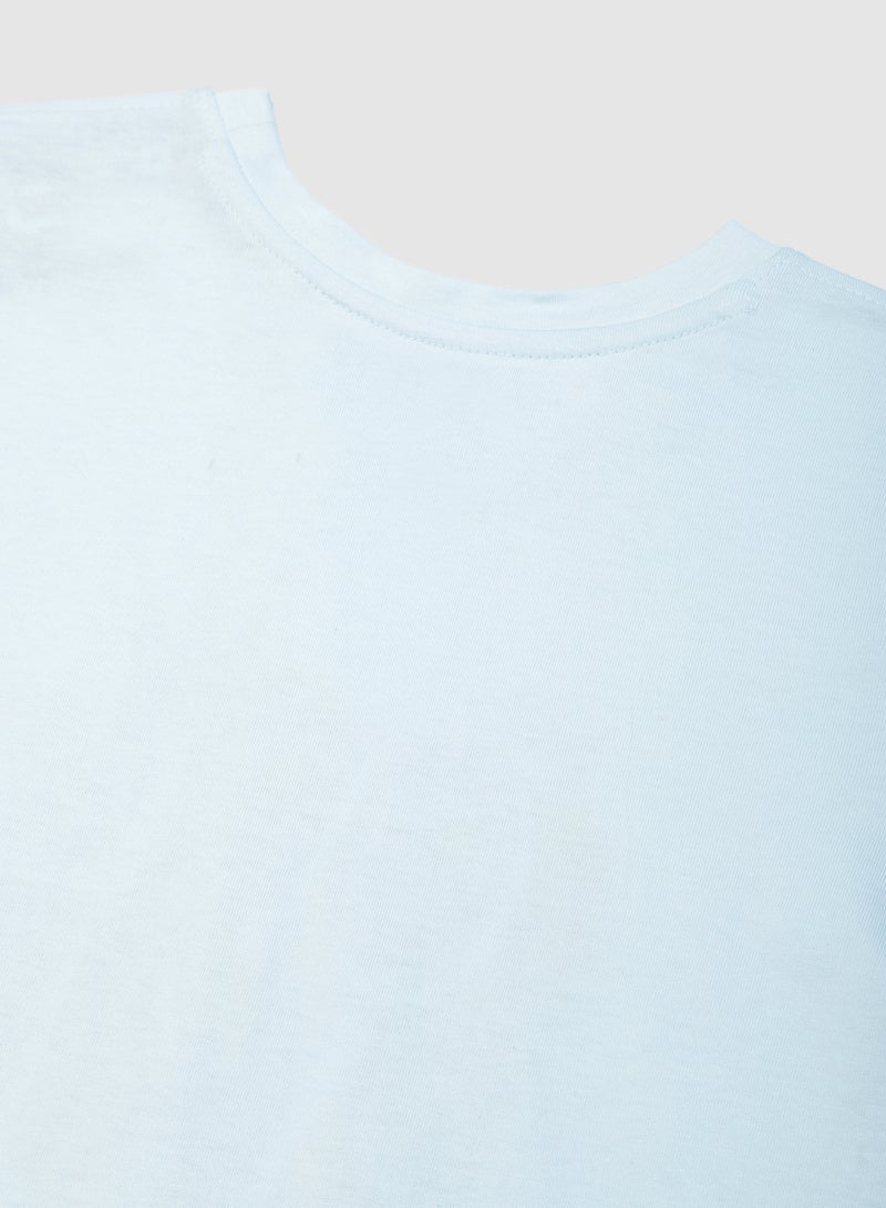RAHA Girls Modish Comfortable Stylish T-Shirt Light Blue  - Image 4