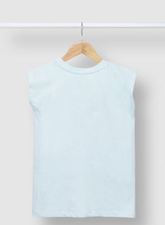 RAHA Girls Modish Comfortable Beautiful Stylish T-Shirt Light Blue  - Image 2