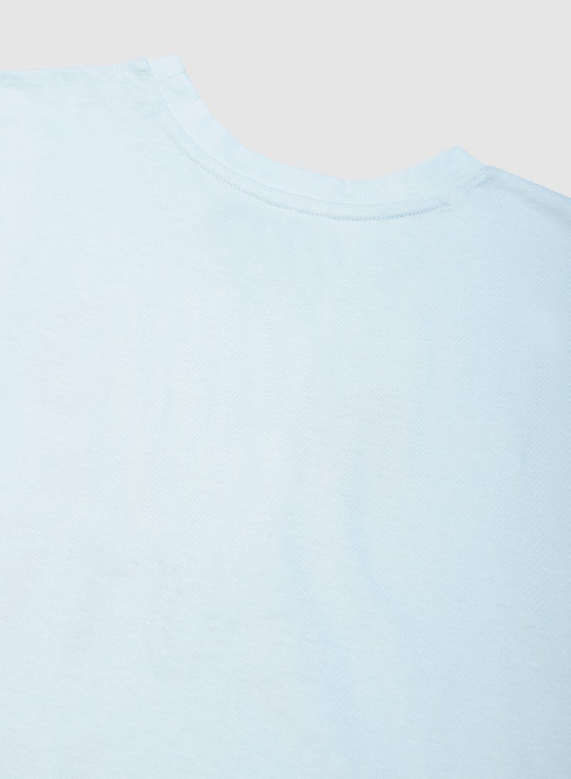 RAHA - Girls Modish Comfortable Beautiful Stylish T-Shirt Light Blue - Image 1