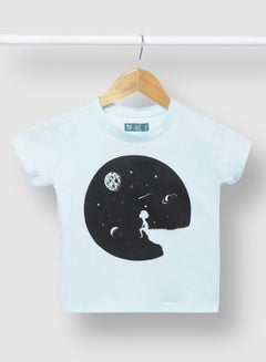 RAHA Girls Comfortable Beautiful Stylish T-Shirt Light Blue  - Image 1