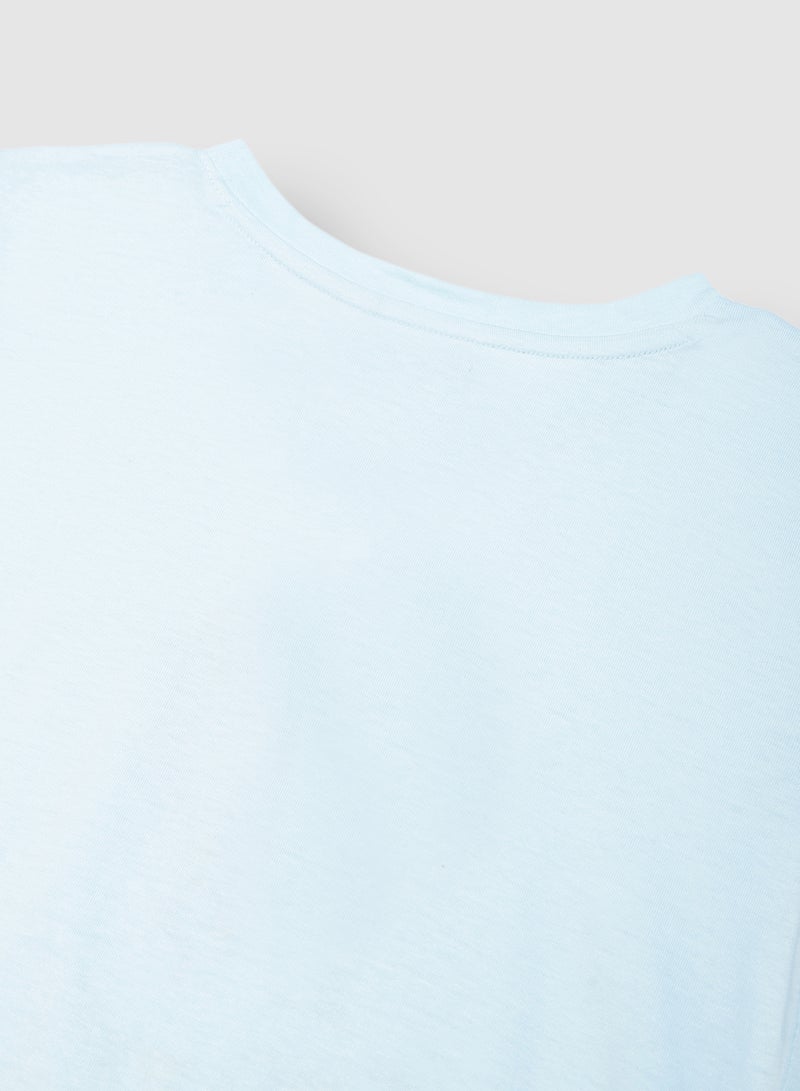 RAHA Girls Beautiful Comfortable Stylish T-Shirt Light Blue  - Image 4