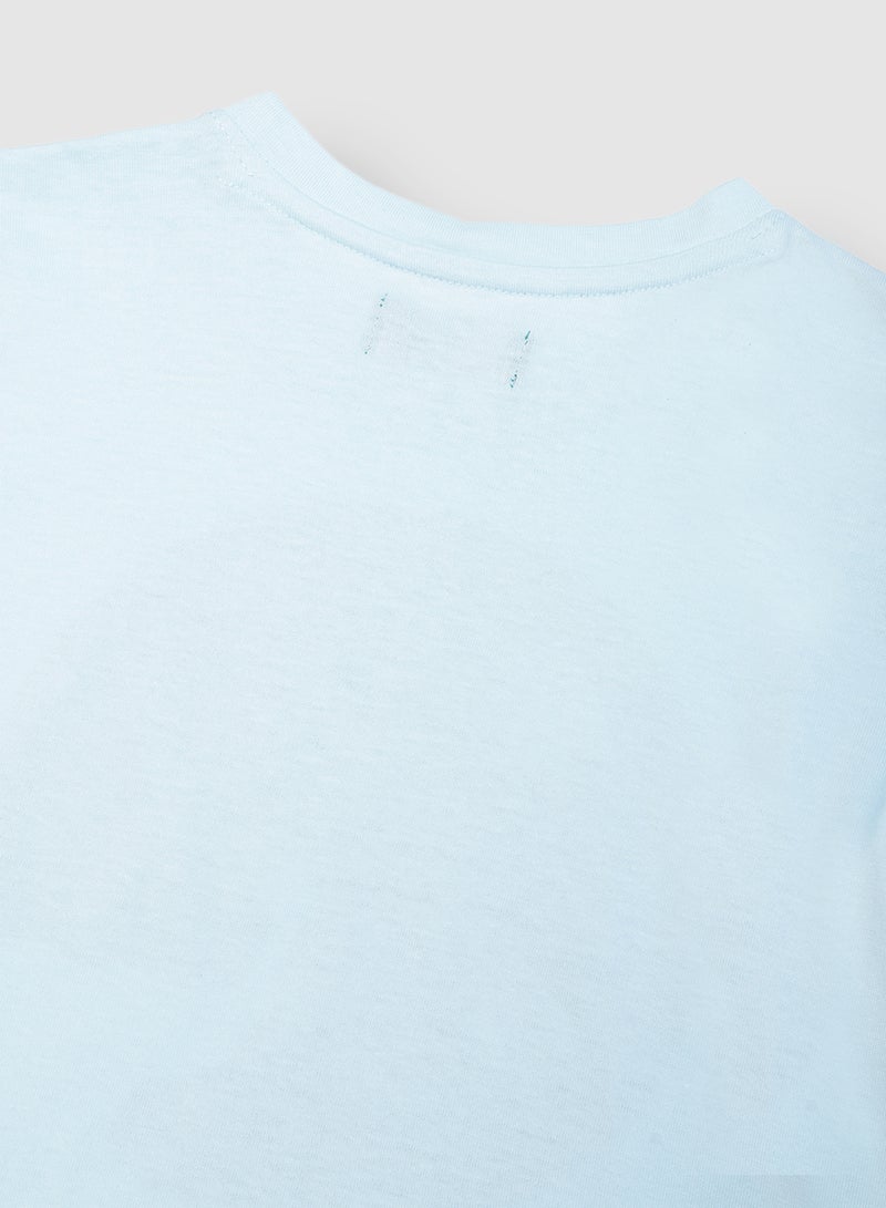 RAHA Girls Comfortable Beautiful Stylish T-Shirt Light Blue  - Image 4