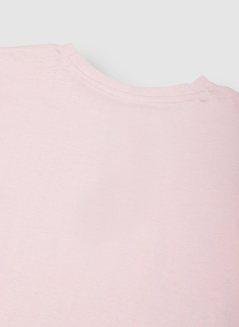 RAHA - Girls Smart Comfortable Casual Stylish T-Shirt Pink - Image 1
