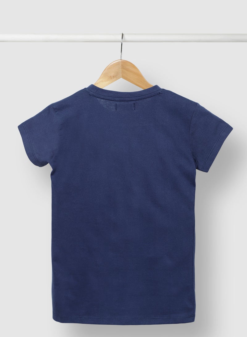 RAHA Girls Smart Casual Comfortable Stylish T-Shirt Navy Blue  - Image 2
