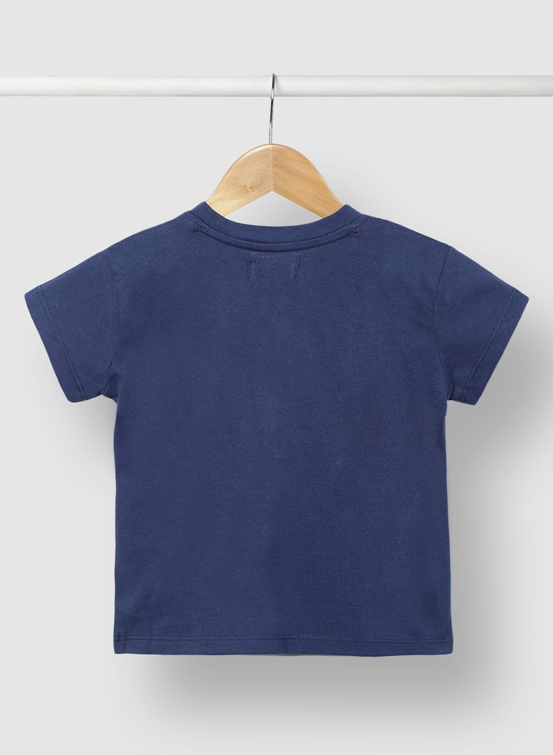 RAHA - Girls Comfortable Cozy Casual Stylish T-Shirt Navy Blue - Image 1