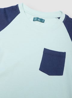RAHA Girls Comfortable Stylish T-Shirt Blue  - Image 3