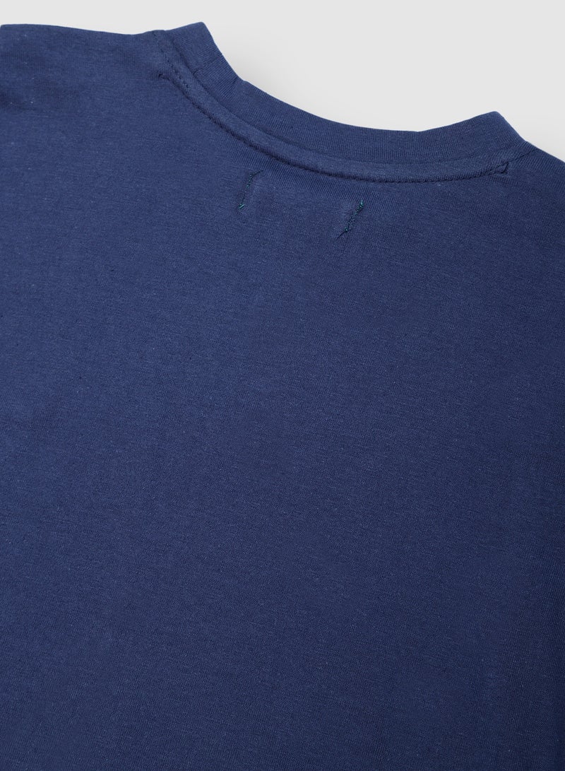 RAHA - Girls Comfortable Cozy Casual Stylish T-Shirt Navy Blue - Image 1