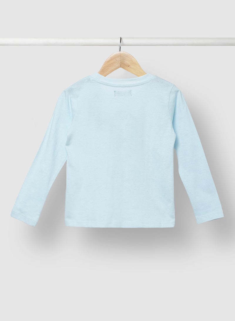 RAHA Boys Stylish Comfy Cool Long Sleeve T-Shirt Light Green  - Image 2