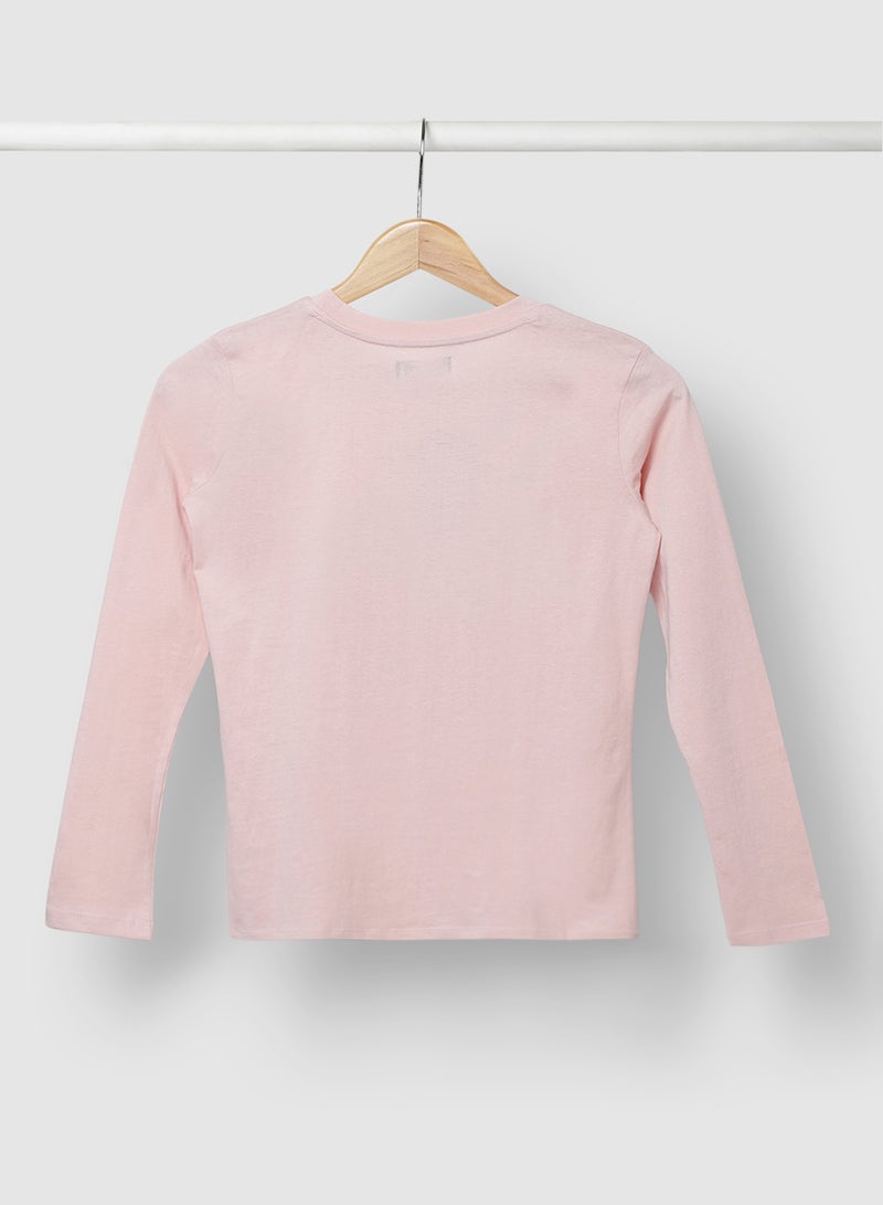 RAHA Cool Boys Stylish Long Sleeve T-Shirt Pink - Image 2