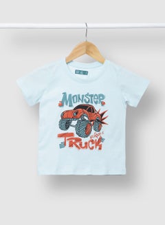 RAHA Boys Pure Cotton Comfortable Stylish T-Shirt Orange / green  - Image 1