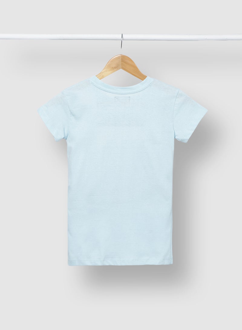 RAHA Boys Comfortable Smart Pure Cotton Stylish T-Shirt Blue  - Image 2