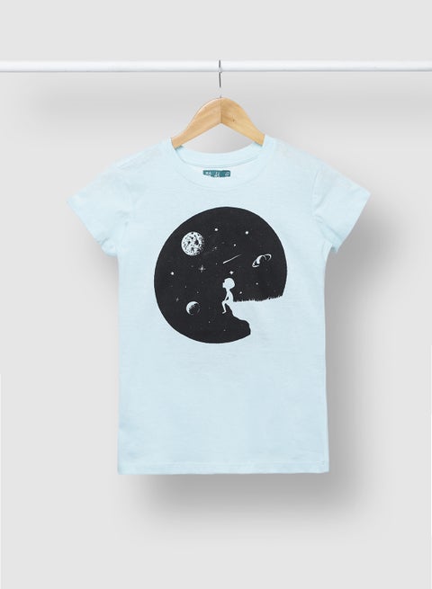 Boys Comfortable Smart Pure Cotton Stylish T-Shirt Blue