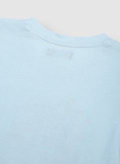 RAHA Stylish Pure Cotton Comfortable Stylish T-Shirt Light Blue  - Image 4
