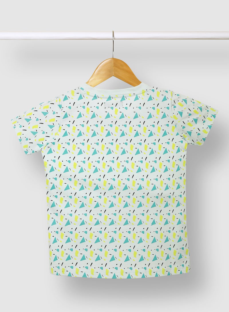 RAHA Boys Printed Casual T-Shirt Green  - Image 2