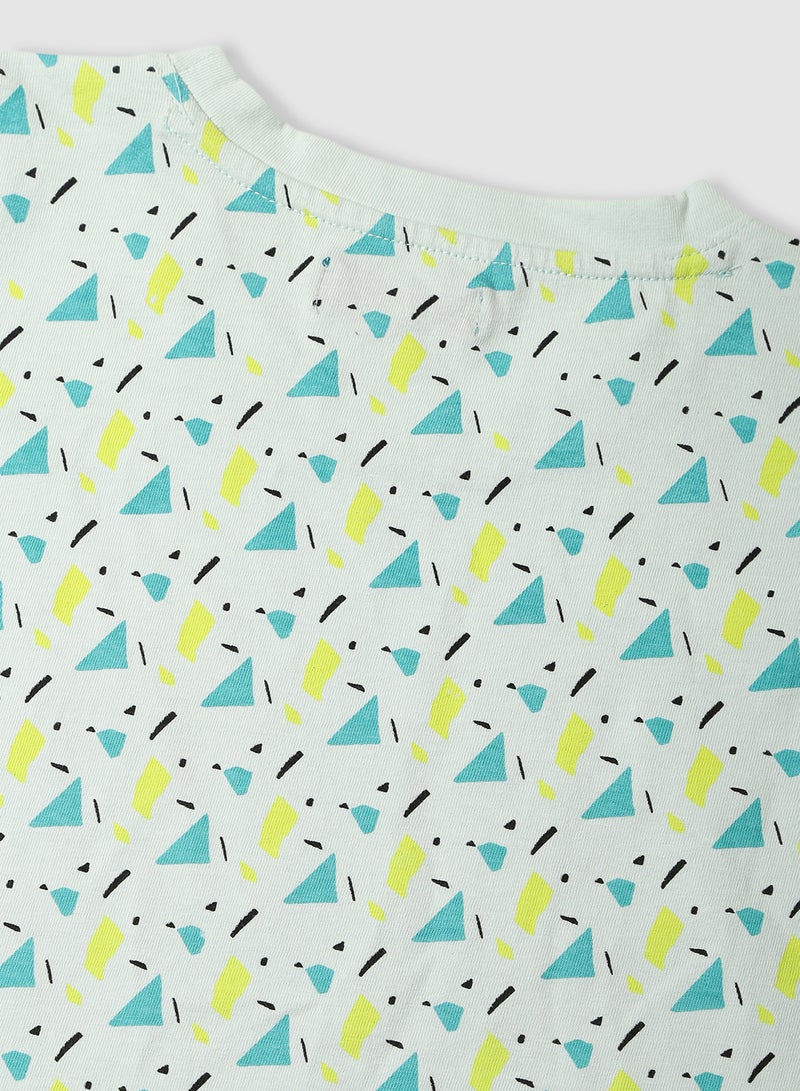 RAHA Boys Printed Casual T-Shirt Green  - Image 4