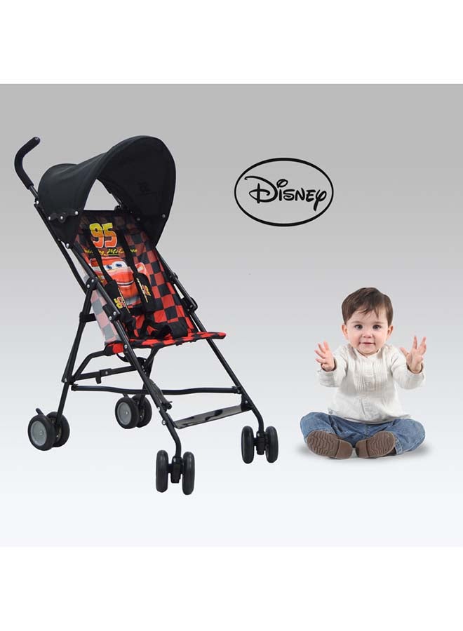 Disney - Car Lightning Mcqueen Lightweight Foldable Buggy Stroller With Adjustable Canopy - Multicolour - Image 1