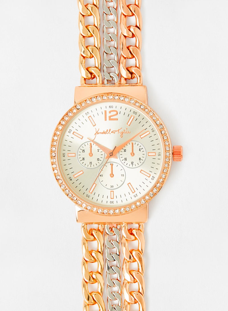 كيندال + كايلي ساعة يد بعقارب وسوار من خليط معدني طراز ‎  14376-B47 للنساء  - Image 2