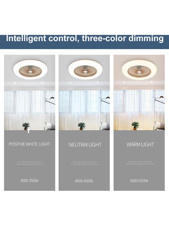 LIXADA - Ceiling Fan with Lighting LED Light with Remote 36W White - Image 1