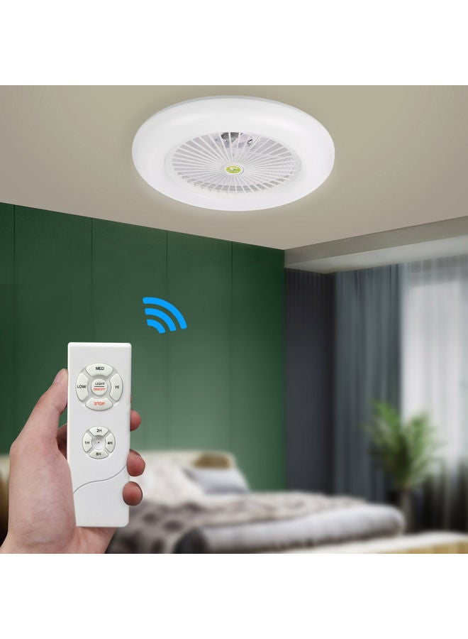 LIXADA - Ceiling Fan with Lighting LED Light with Remote 36W White - Image 1
