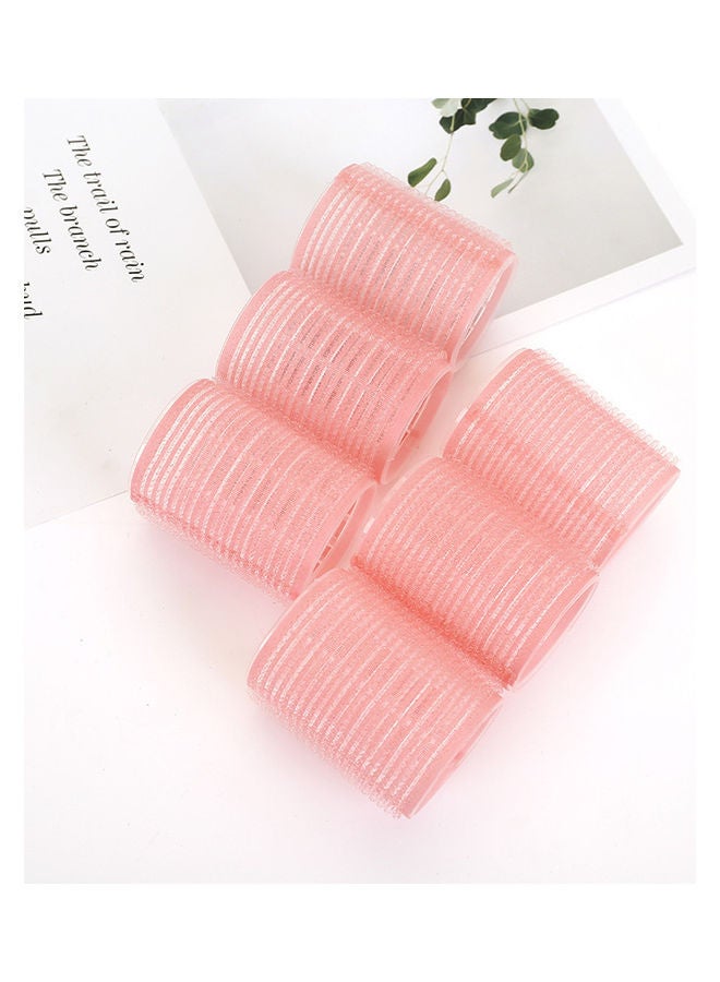 6-Piece Professional Self Grip Hair Rollers Set Pink
