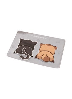 Cats Back Pattern Area Rug Grey