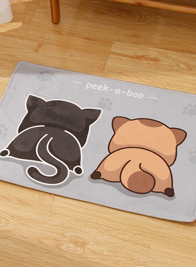 XIMI VOGUE - Cats Back Pattern Area Rug Grey - Image 1