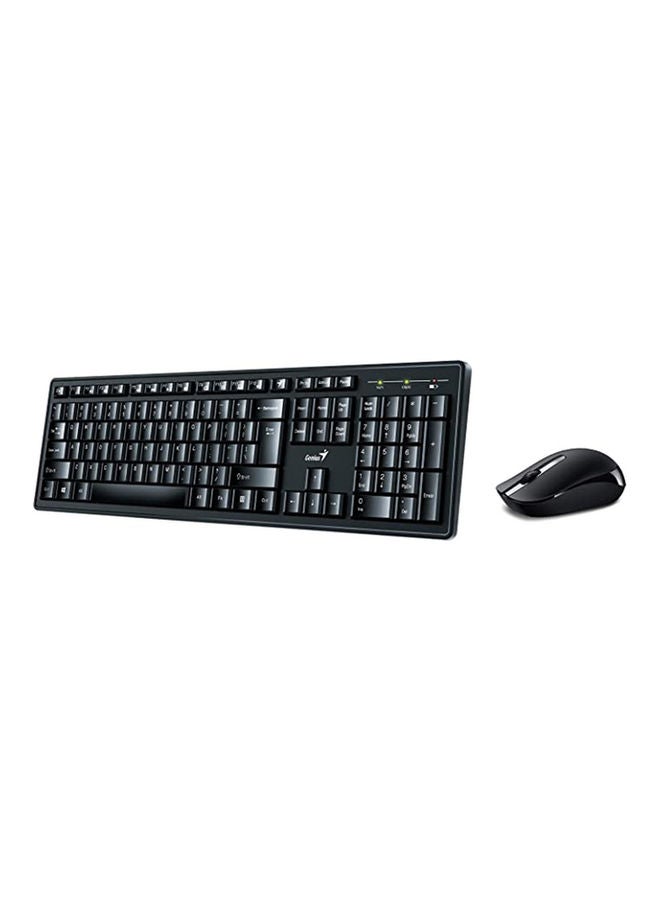 Genius - Smart Wireless Keyboard and Mouse Set Black - Image 1