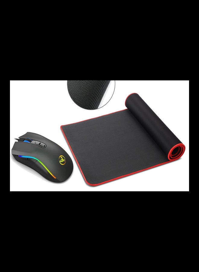 Draxon - RGB Mouse with X-Large Mouse Pad, Anti slip, Gaming Mouse 3200DPI 7 Button 7 Colors LED Optical -wired - Image 1
