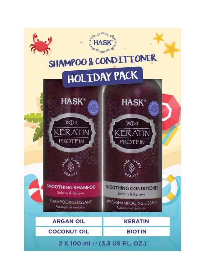 Keratin Hair Shampoo & Conditioner Multicolour 200ml