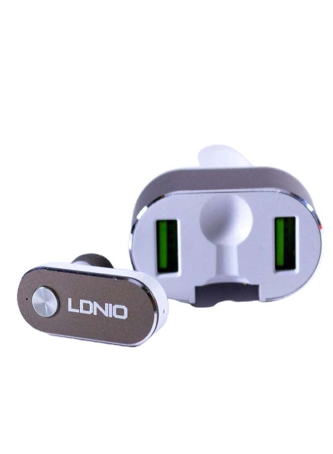 LDNIO 2-In-1 Car Calling And Charging Adapter - Image 4