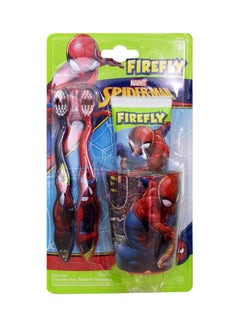 Firefly Marvel Spider Man 2 Toothbrushes Beaker & Toothpaste Multicolour 75ml 