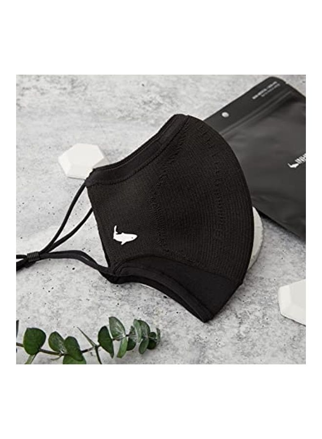 Comfortable Premium Face Mask With Technology Anti-Odor Medium Black 13cm - Image 2