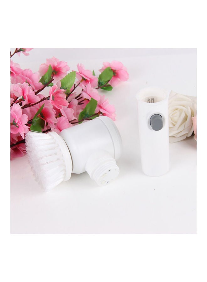 5-In-1 Household Electric Handheld Cleaning Brush White/Yellow - Image 4