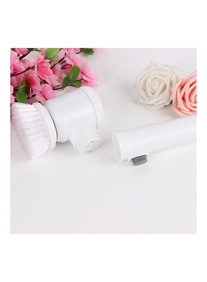 5-In-1 Household Electric Handheld Cleaning Brush White/Yellow - Image 5